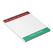 Stuff I will forget name burgundy green Notizblock (angewinkelt)