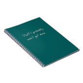 Stuff I Won' Get Done Funny Notebook (Aquamarin) Notizblock (Rechte Seite)