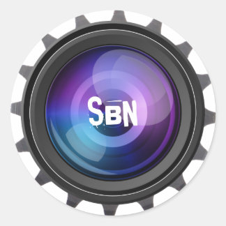 StuffByNick runde Logo-Farbe Runder Aufkleber