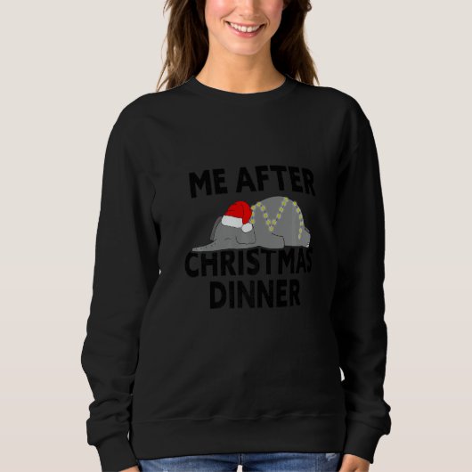 stuffed after christmas dinner   sweatshirt (Vorderseite)