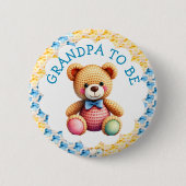 Stuffed Animals  | Grandpa to Be Baby Shower Button (Vorderseite)