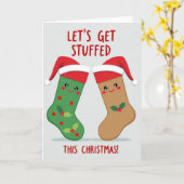 Stuffed Christmas Stocking Card Karte (Gelbe Blume)