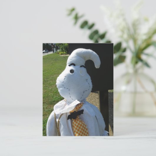 Stuffed Ghost Postkarte (Stehend Vorderseite)
