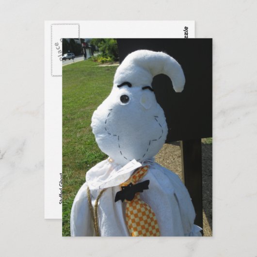 Stuffed Ghost Postkarte (Vorne/Hinten)