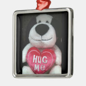 STUFFED HUND SAGT "HUG ME" ORNAMENT (Links)