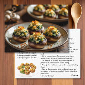 Stuffed Mushroom Recipe Card Postkarte