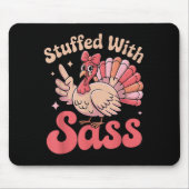 Stuffed With S Turkey Cute Nk Coquette Thanksgivin Mousepad (Vorne)