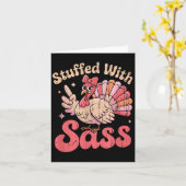 Stuffed With S, Turkey Kids, Funny Nk Coquette Bow Karte (Gelbe Blume)