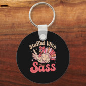 Stuffed With S, Turkey Kids, Funny Nk Coquette Bow Schlüsselanhänger (Vorderseite)