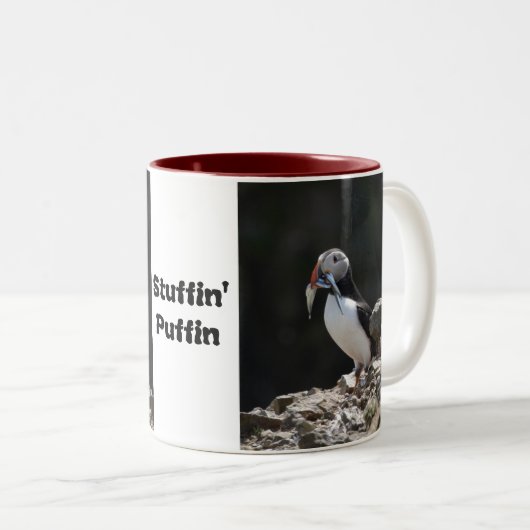 Stuffin Puffin-Tasse Zweifarbige Tasse (VorderseiteRechts)