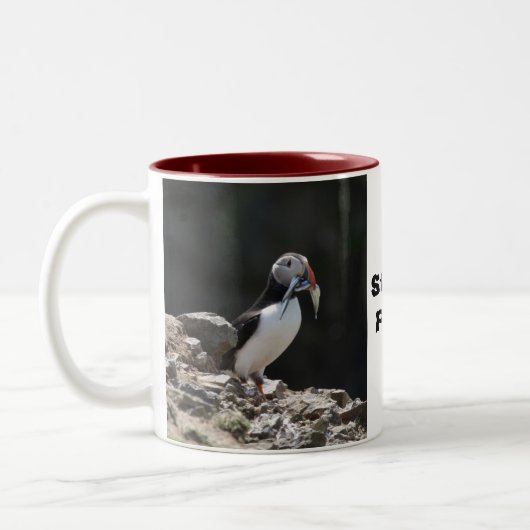 Stuffin Puffin-Tasse Zweifarbige Tasse (Links)