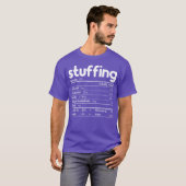 Stuffing Food Nutrition Facts Funnyhanksgiving vin T-Shirt (Vorne ganz)