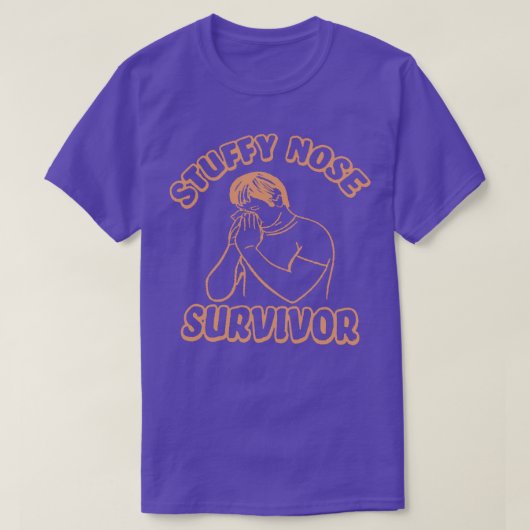 Stuffy Nose Survivor Funny 2 T-Shirt (Design vorne)