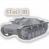STuG III (Sturmgeschütz III) Aufkleber (Vorderseite)