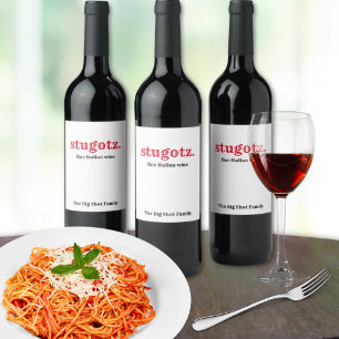 Stugotz feines italienisches Weinlabel Weinetikett