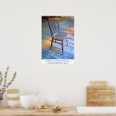 Stuhl auf einer Veranda Poster (Küche)