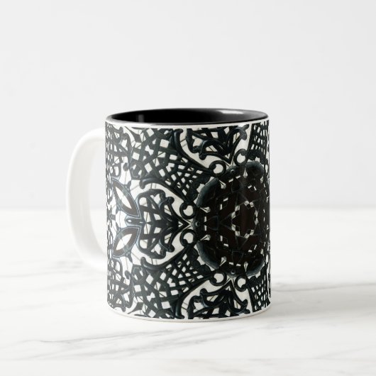 Stuhl-Blume Zweifarbige Tasse (Vorderseite Links)