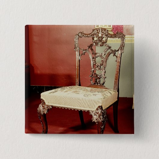 Stuhl, Chippendale "Direktorn" Entwurf, c.1760 Button (Vorderseite)