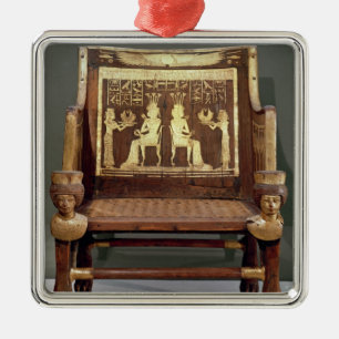 Stuhl, der Prinzessin Satamun gehört Silbernes Ornament