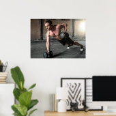 Stuhl hochdrücken poster (Heimbüro)