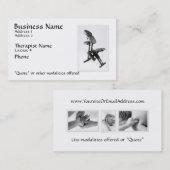 Stuhl-Massage-Therapeut Visitenkarte (Vorne/Hinten)