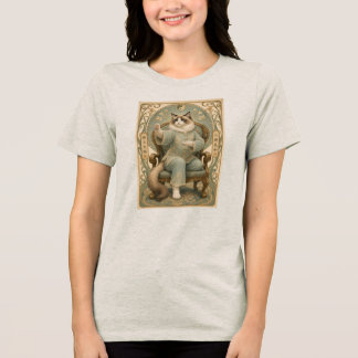 Stuhl Tai Chi Katze Tri-Blend Shirt