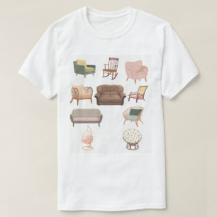 Stuhl Tshirt Klassisches Oberteil Urbaner Streetwe