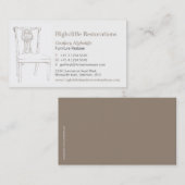 Stuhl-Wiederherstellungs-Visitenkarte der Möbel Visitenkarte (Vorne/Hinten)