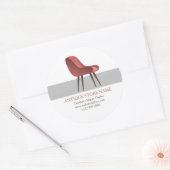 Stuhlabbild im Retro-Stil Runder Aufkleber (Umschlag)