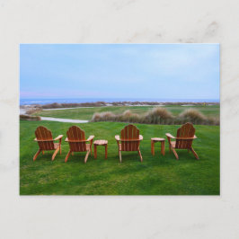 Stühle am 18. Green, Kiawah Island Golf Course Postkarte
