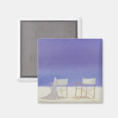 Stühle am Strand 1995 Magnet (Vorderseite/Rückseite)