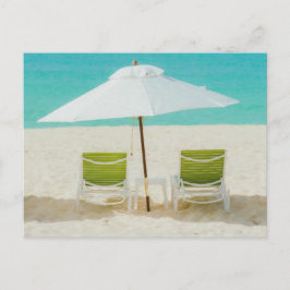 Stühle am Strand, Anguilla Postkarte