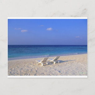 Stühle am Strand - individuell einstellbar Postkarte