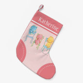 Stühle aus Gelb, Rosa und Blauen Bären Kleiner Weihnachtsstrumpf (Vorderansicht (hängend))