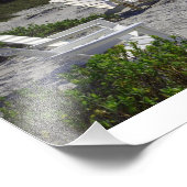 Stühle aus weißem Adirondack am Strand Fotodruck (Ecke)