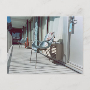 Stühle Außenbereich Hotelzimmer Postkarte