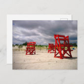 Stühle für Rettungsschwimmer Postkarte (Vorne/Hinten)