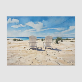 Stühle im Sand-Tissue-Papier Seidenpapier