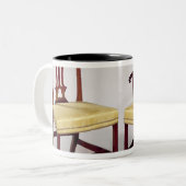 Stühle, mit verschachtelten platschen Rückseiten Zweifarbige Tasse (Vorderseite Links)