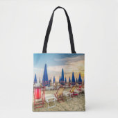 Stühle und Umbrellas Tote Bag Tasche (Vorderseite)