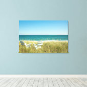 Stühle von Adirondack in den Dünen Leinwanddruck (Insitu (Holzboden))