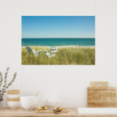 Stühle von Adirondack in den Dünen Poster (Küche)