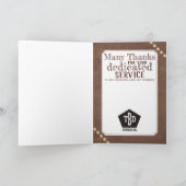 Stuhlleder universelle Mitarbeiterjubiläumskarte Karte (Innenseite)