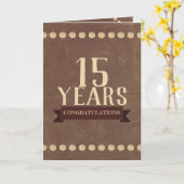 Stuhlleder universelle Mitarbeiterjubiläumskarte Karte (Gelbe Blume)