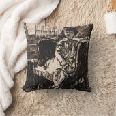 Stuhlsitzende Mädchen (ca. 1917-1918) Canvas Print Kissen (Decke)