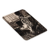 Stuhlsitzende Mädchen (ca. 1917-1918) Canvas Print Magnet (Rechte Seite)