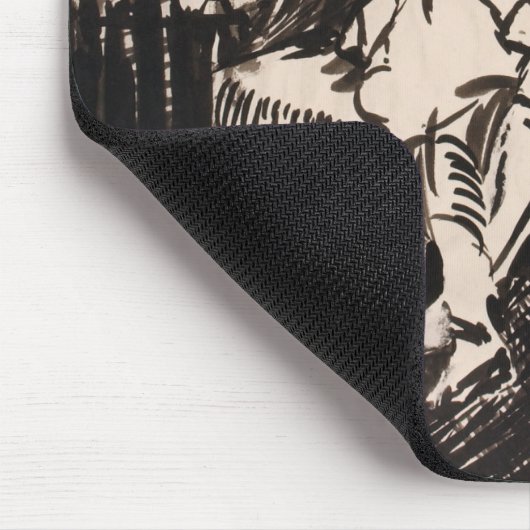 Stuhlsitzende Mädchen (ca. 1917-1918) Canvas Print Mousepad (Ecke)