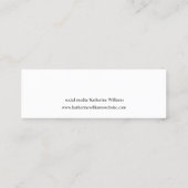 Stuhlvorratsanzeigekarte |Logo hinzufügen Mini Visitenkarte (Rückseite)