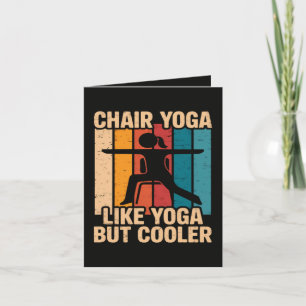 Stuhlyoga wie Yoga, aber cooler Feiertagskarte