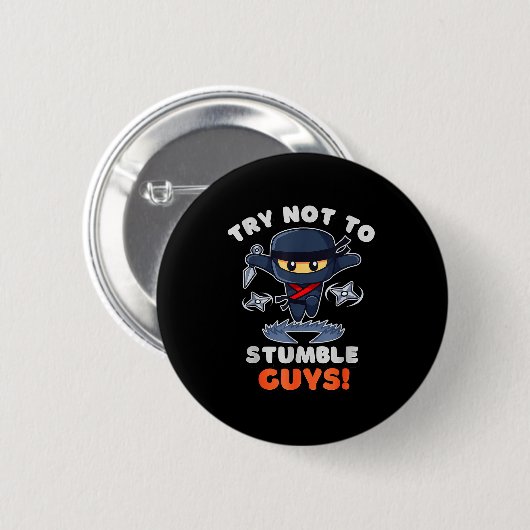 Stumble Guys Ninjas Games Stumble Guys Tee Kids  Button (Vorne & Hinten)